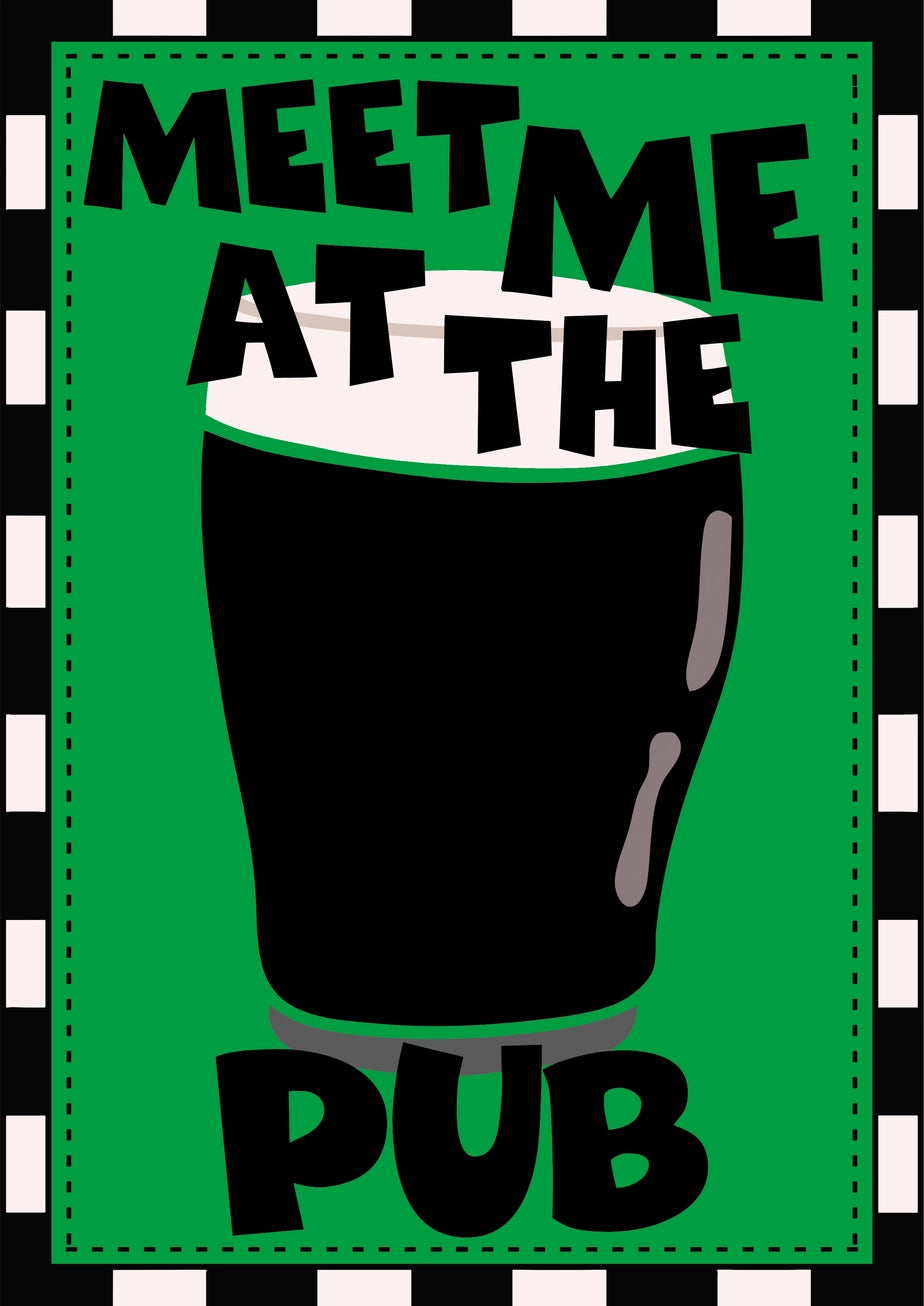Meet Me At the Pub Print – Handmade Artwork by Blue Iris Designs Co - Kúbome