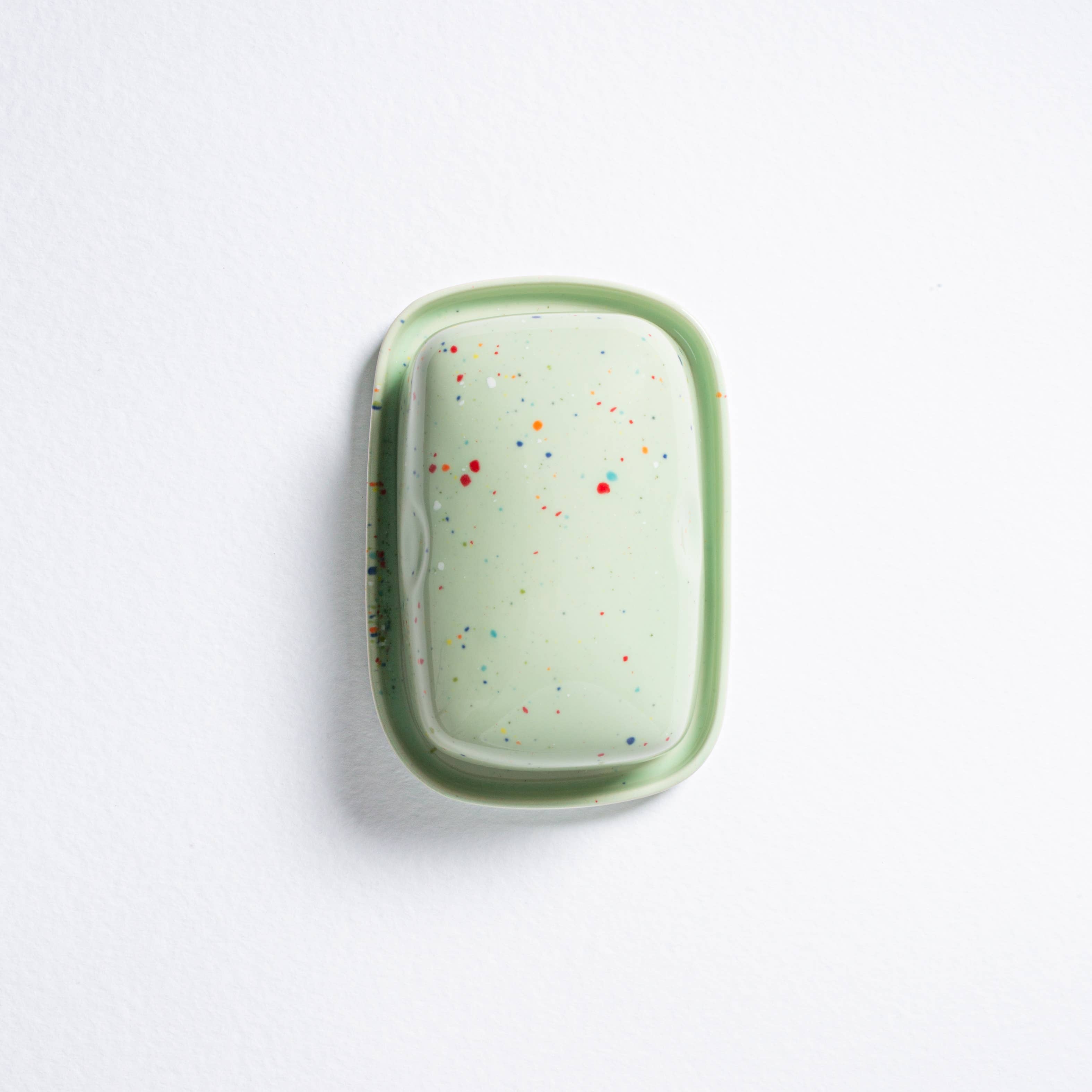 Party Specks Butter Dish