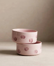 Pink Pop Dots Pet Bowl 14cm - 2 Pieces Set