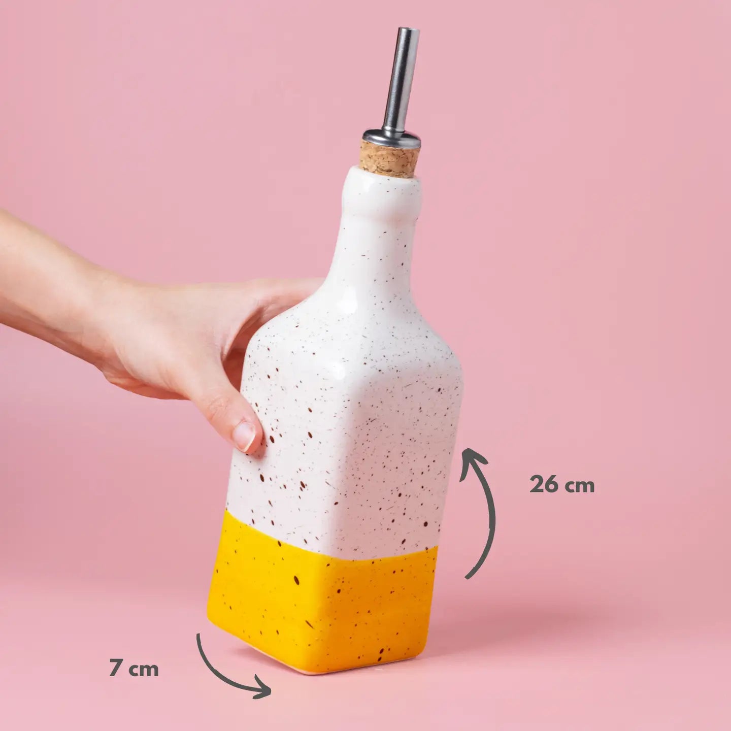 Ceramic Oil Dispenser 375ml - Cinnamon – Handmade Oil Dispenser by Alfar Tierra Cocida - Kúbome