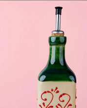 Ceramic Oil Dispenser 475ml - Alhambra – Handmade Oil Dispenser by Alfar Tierra Cocida - Kúbome