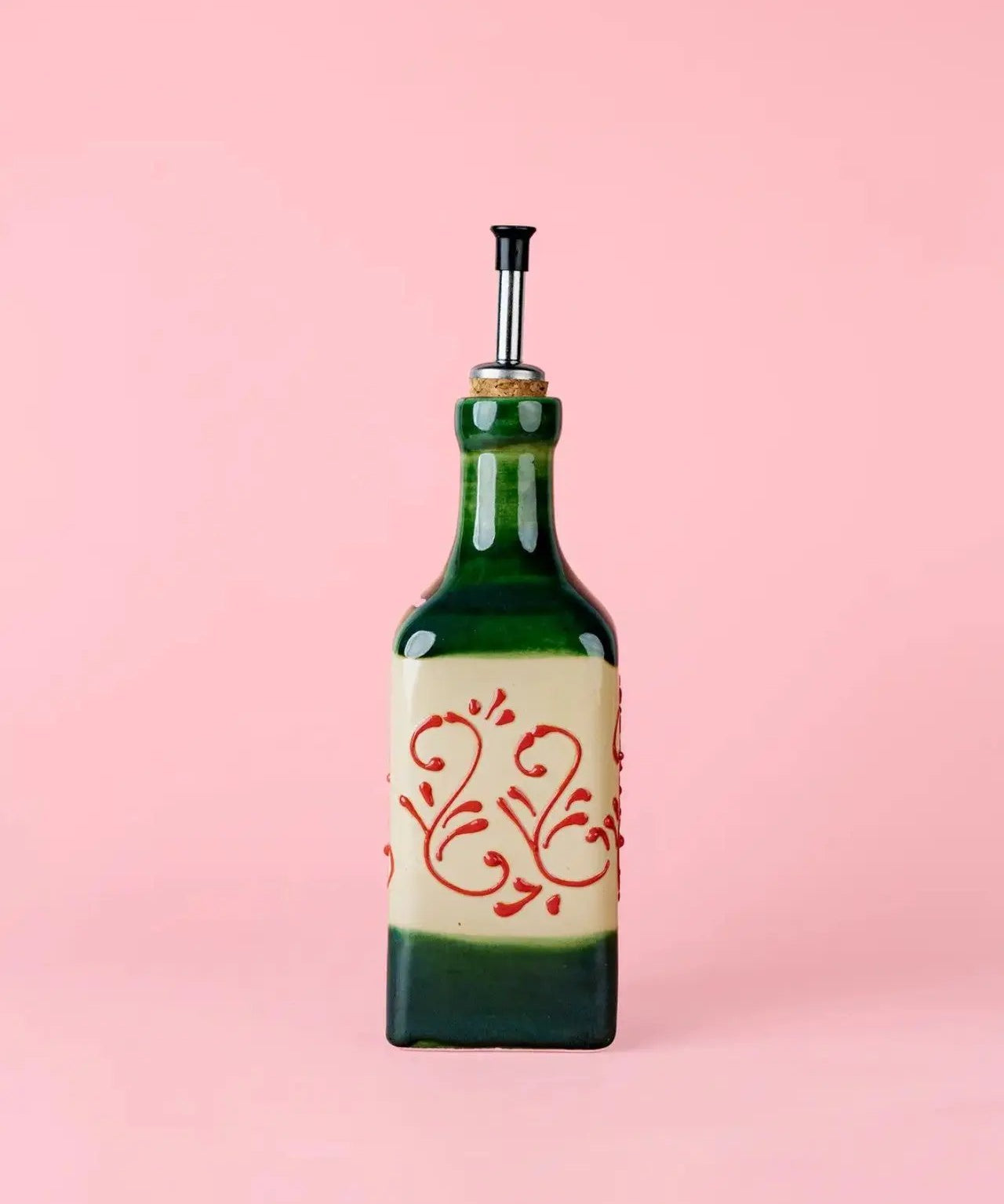 Ceramic Oil Dispenser 475ml - Alhambra – Handmade Oil Dispenser by Alfar Tierra Cocida - Kúbome