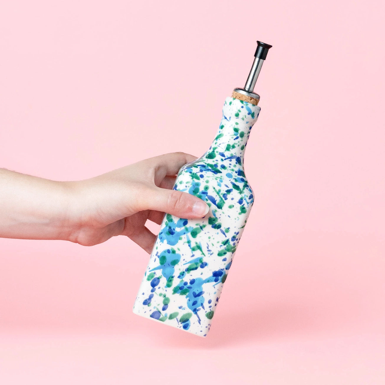 Ceramic Oil Dispenser 475ml - Coral – Handmade Oil Dispenser by Alfar Tierra Cocida - Kúbome