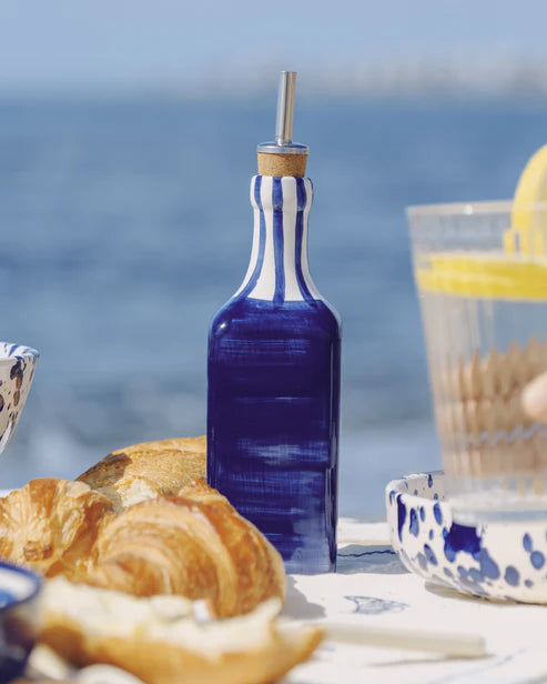 Ceramic Oil Dispenser 475ml - Costa Azul – Handmade Oil Dispenser by Alfar Tierra Cocida - Kúbome