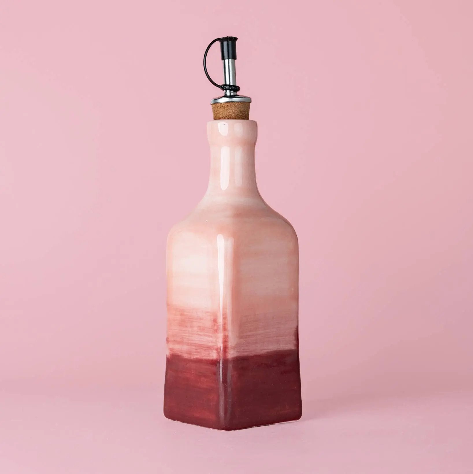 Ceramic Oil Dispenser 475ml - Sakura – Handmade Oil Dispenser by Alfar Tierra Cocida - Kúbome