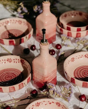 Ceramic Oil Dispenser 475ml - Sakura – Handmade Oil Dispenser by Alfar Tierra Cocida - Kúbome
