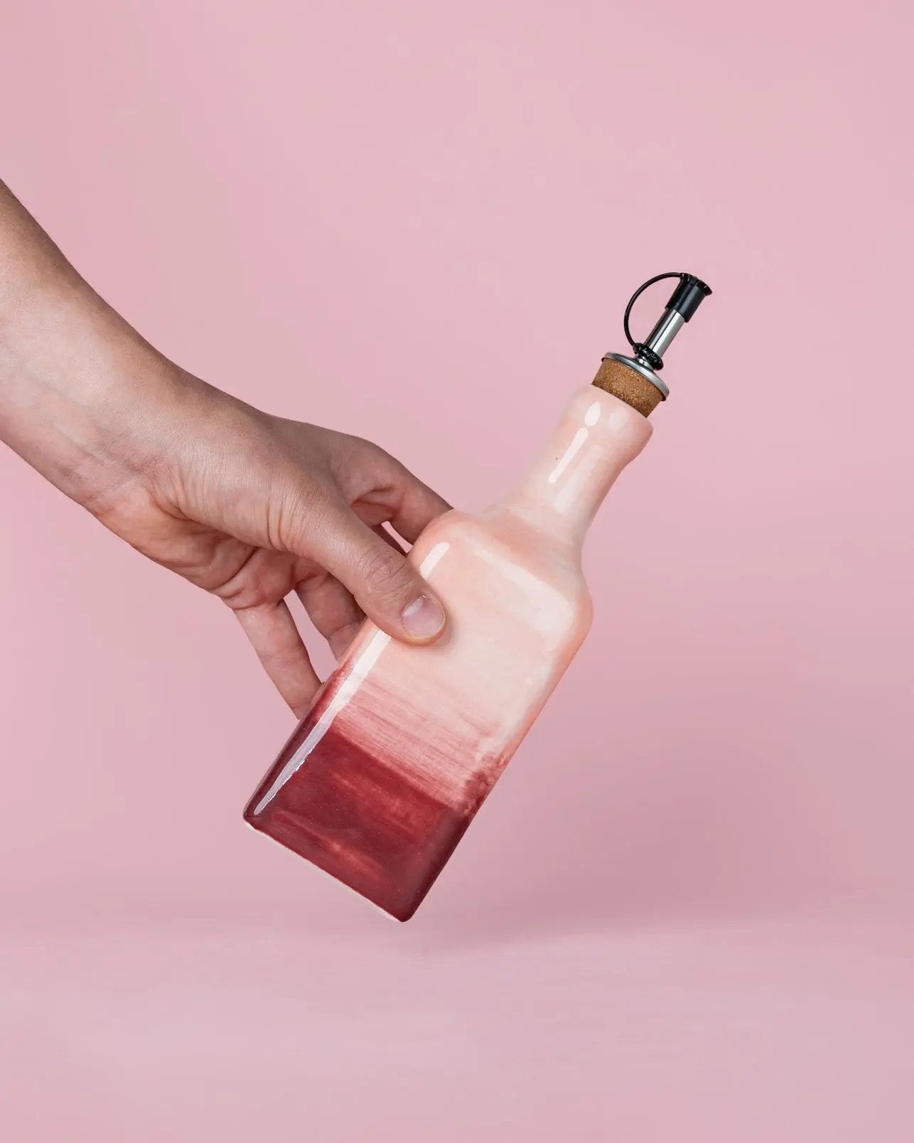 Ceramic Oil Dispenser 475ml - Sakura – Handmade Oil Dispenser by Alfar Tierra Cocida - Kúbome
