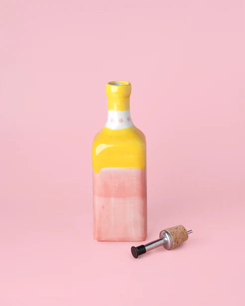 Ceramic Oil Dispenser 475ml - Valentina – Handmade Oil Dispenser by Alfar Tierra Cocida - Kúbome