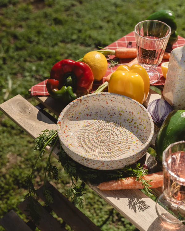 Large Ceramic Grater Plate - Carnival – Handmade Grater by Alfar Tierra Cocida - Kúbome