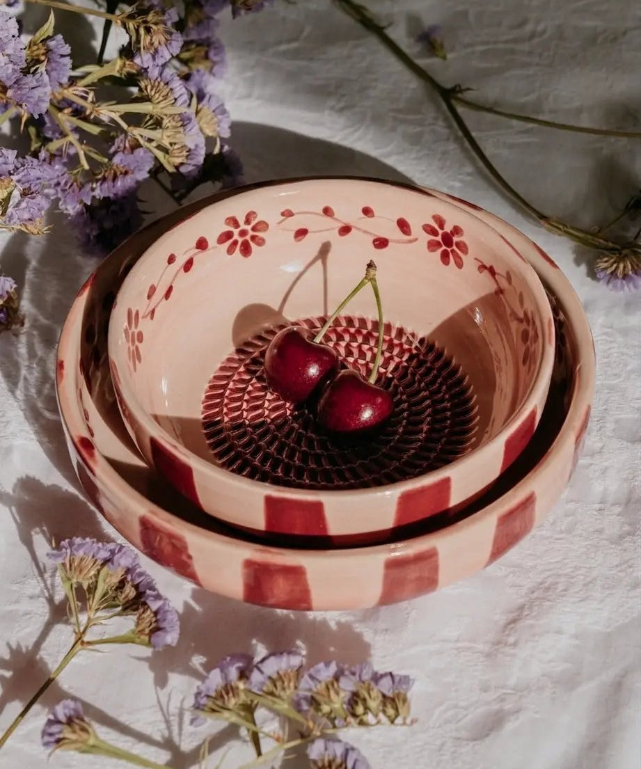 Large Ceramic Grater Plate - Sakura – Handmade Grater by Alfar Tierra Cocida - Kúbome
