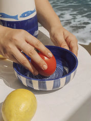Medium Pottery Grater Plate – Costa Azul – Handmade Grater by Alfar Tierra Cocida - Kúbome