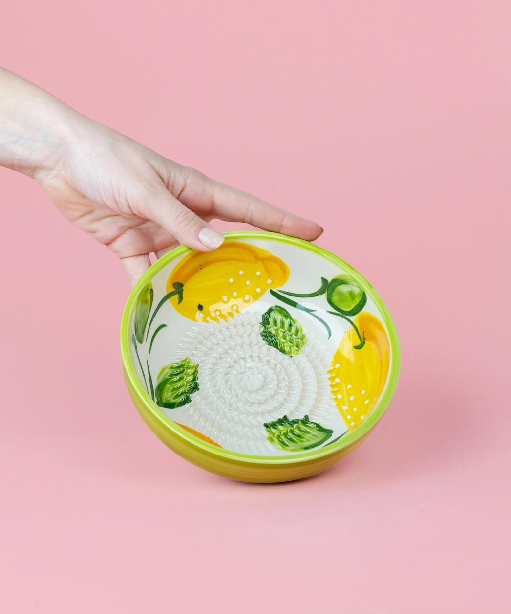 Medium Vintage Pottery Grater Plate - Lemon – Handmade Grater by Alfar Tierra Cocida - Kúbome