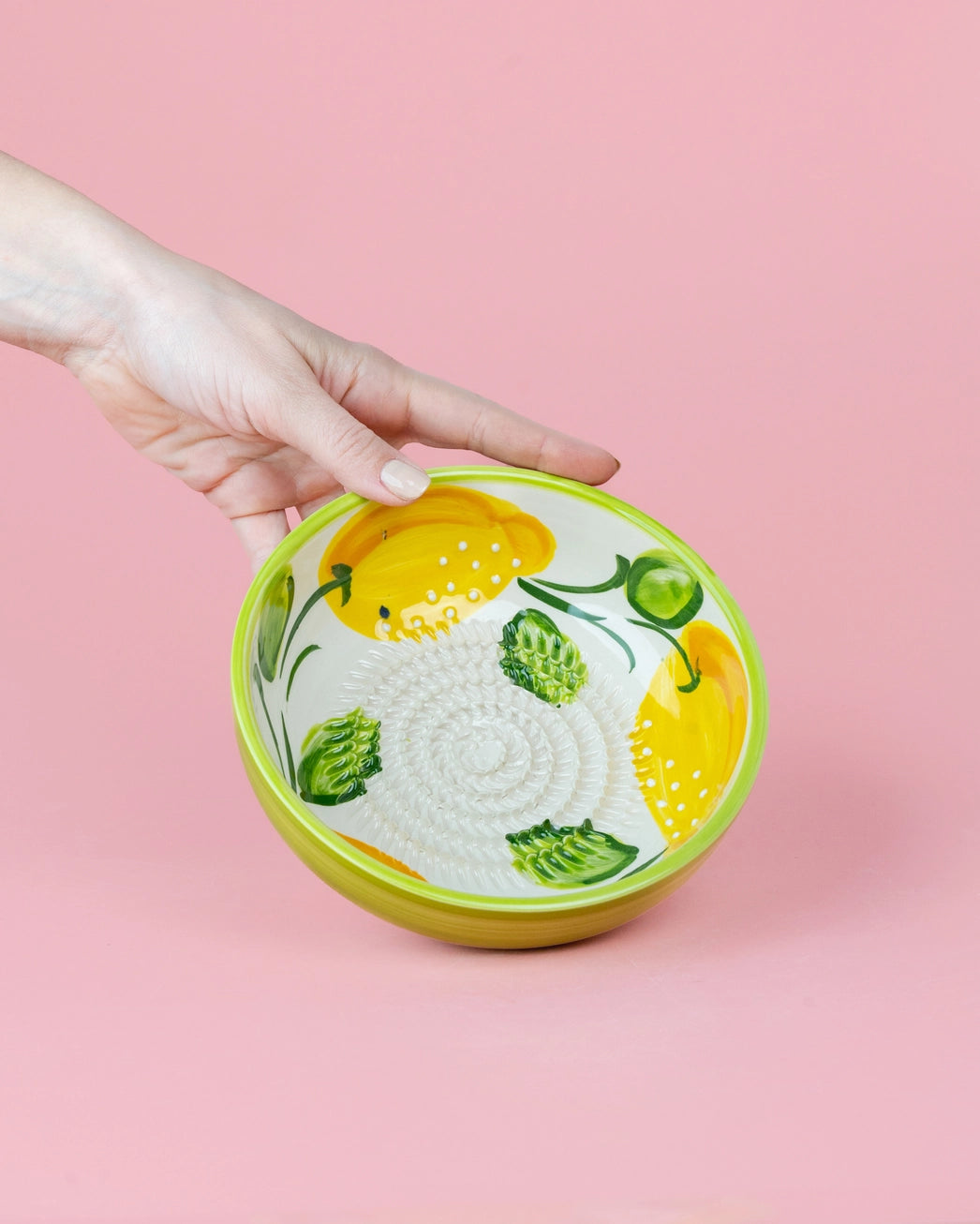 Medium Vintage Pottery Grater Plate - Lemon – Handmade Grater by Alfar Tierra Cocida - Kúbome