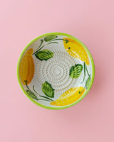 Medium Vintage Pottery Grater Plate - Lemon