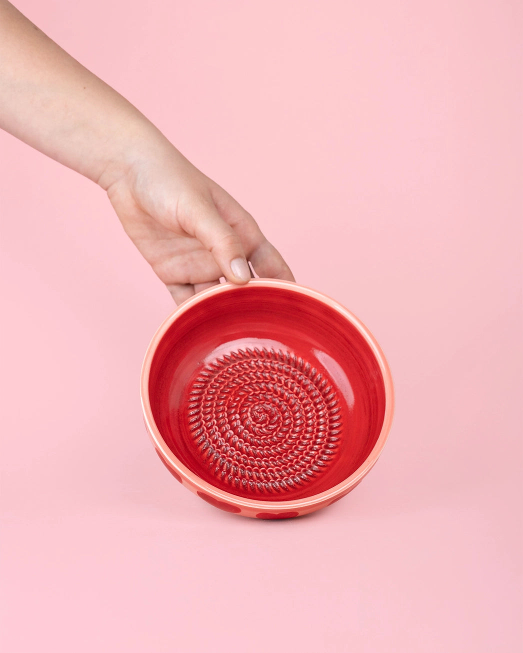 Medium Vintage Pottery Grater Plate - Sweetheart – Handmade Grater by Alfar Tierra Cocida - Kúbome