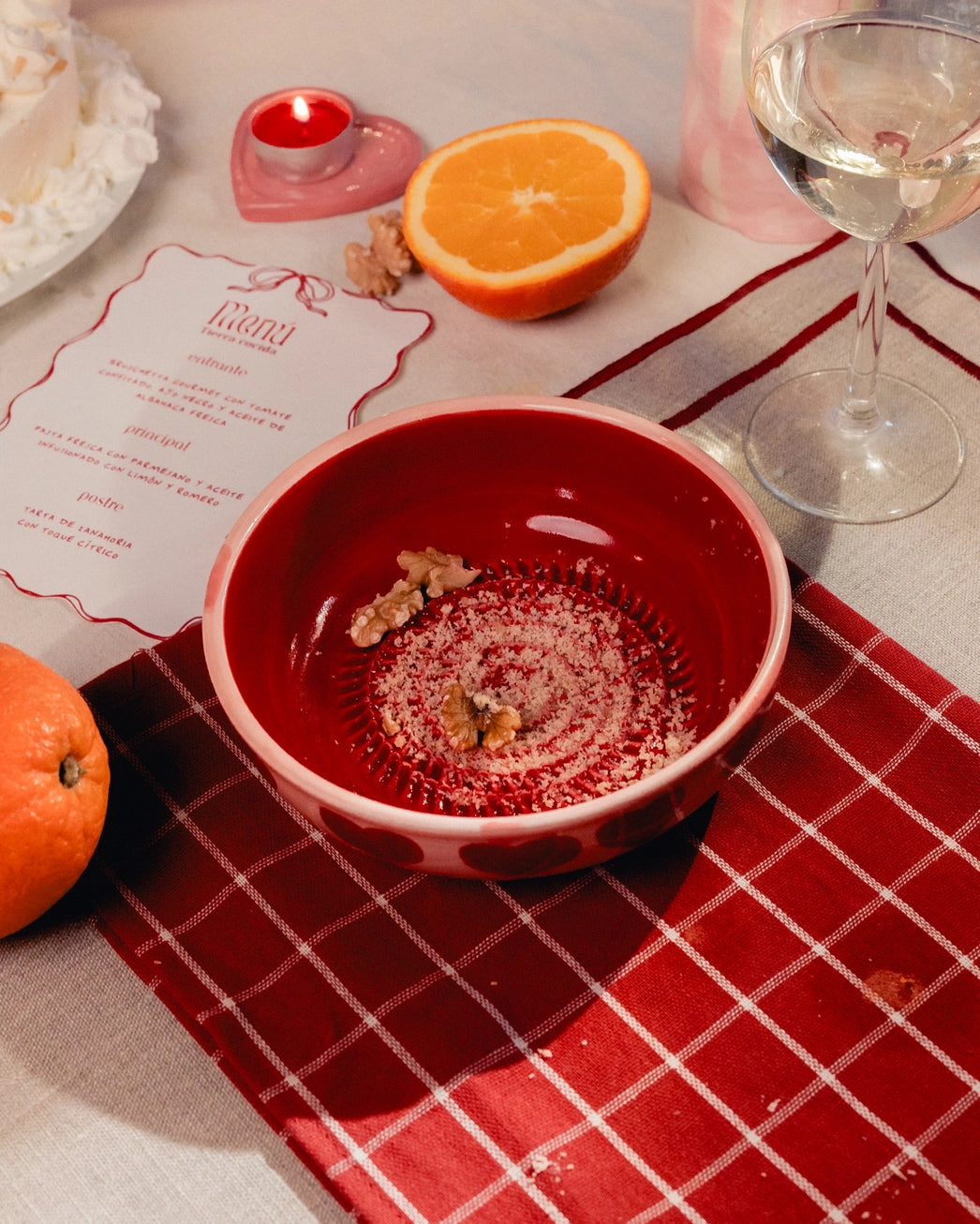 Medium Vintage Pottery Grater Plate - Sweetheart – Handmade Grater by Alfar Tierra Cocida - Kúbome