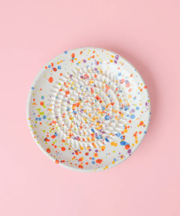 Small Ceramic Grater Plate - Carnival – Handmade Grater by Alfar Tierra Cocida - Kúbome