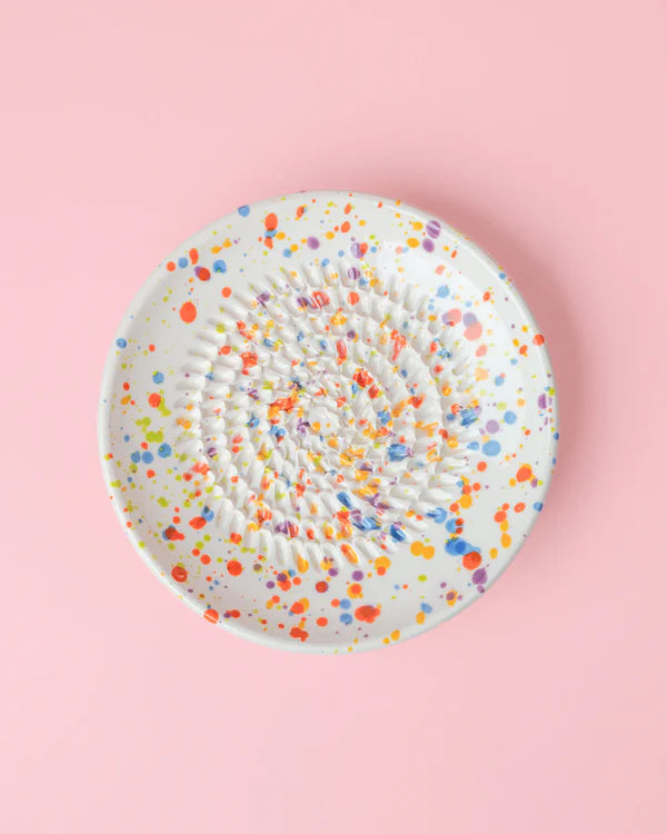 Small Ceramic Grater Plate - Carnival – Handmade Grater by Alfar Tierra Cocida - Kúbome