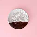 Small Ceramic Plate Food Grater - Hazelnut