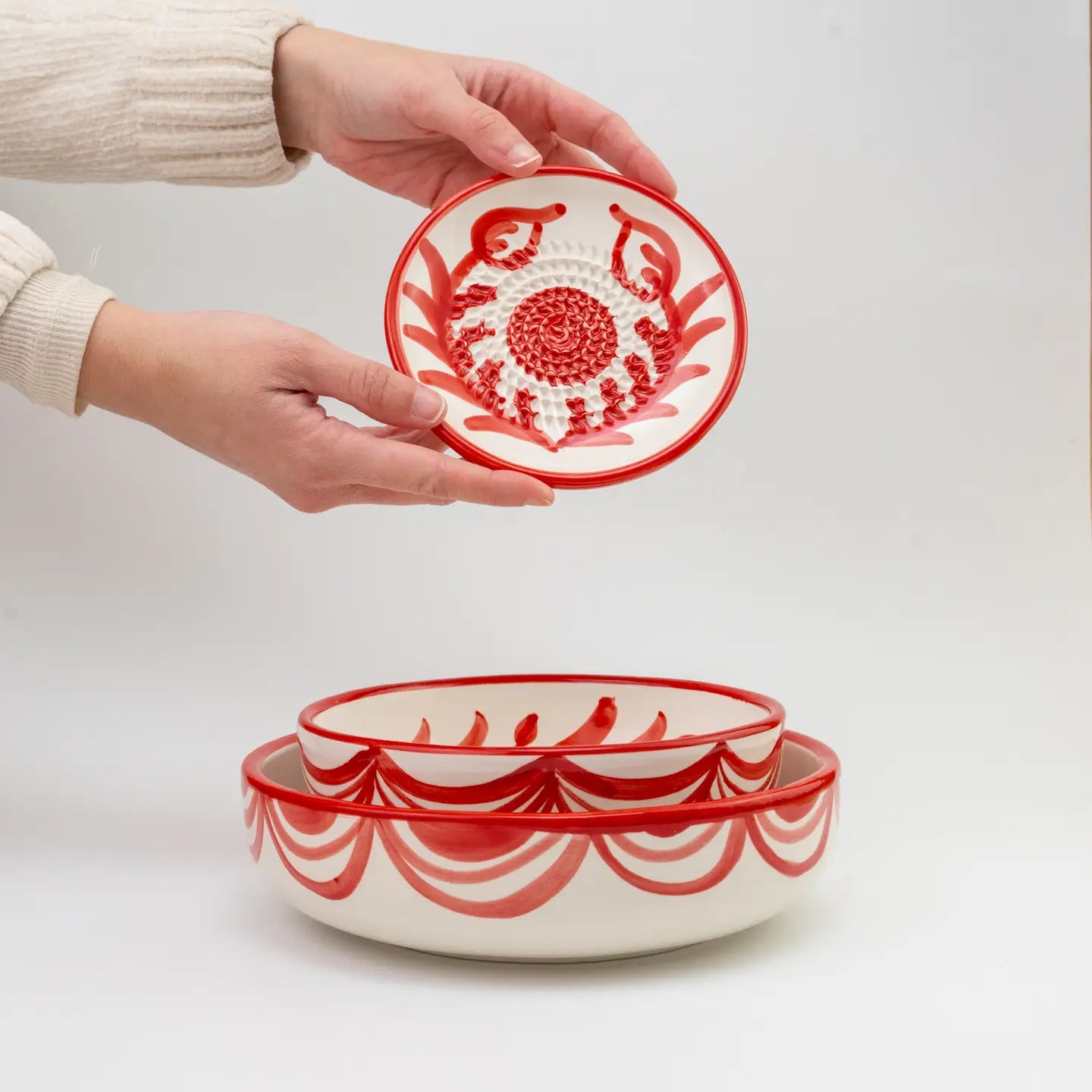 Small Grater Ceramic Plate - Sevilla – Handmade Grater by Alfar Tierra Cocida - Kúbome