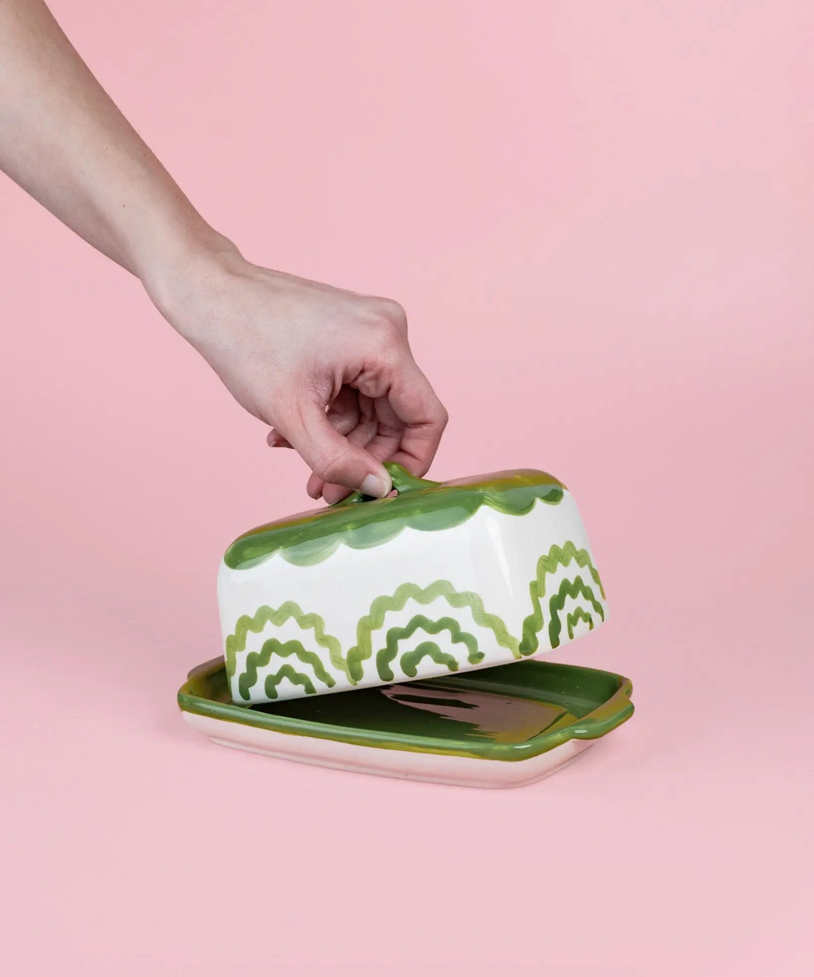 Spanish Ceramic Butter Dish - Roots – Handmade Butter Dish by Alfar Tierra Cocida - Kúbome