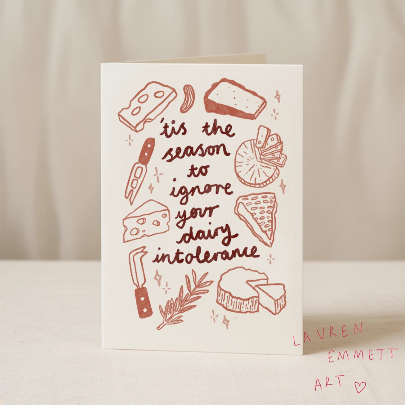 Christmas Greetings Card 5x7 – Handmade Greeting Cards by Blue Iris Designs Co - Kúbome