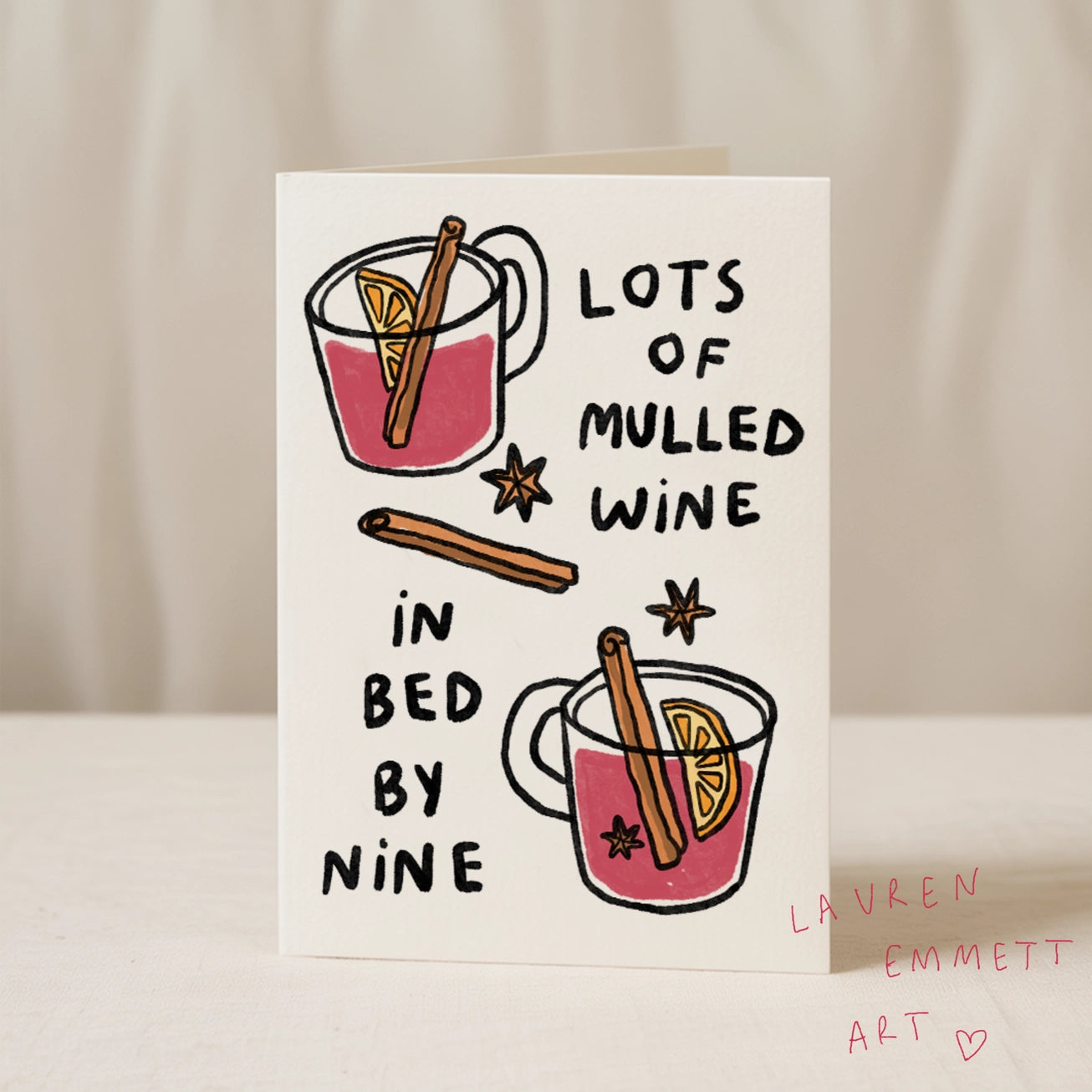 Christmas Greetings Card 5x7 – Handmade Greeting Cards by Blue Iris Designs Co - Kúbome