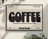 Coffee Typography Print