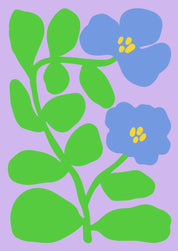 Colourful Flower Print - Lavender – Handmade Artwork by Blue Iris Designs Co - Kúbome