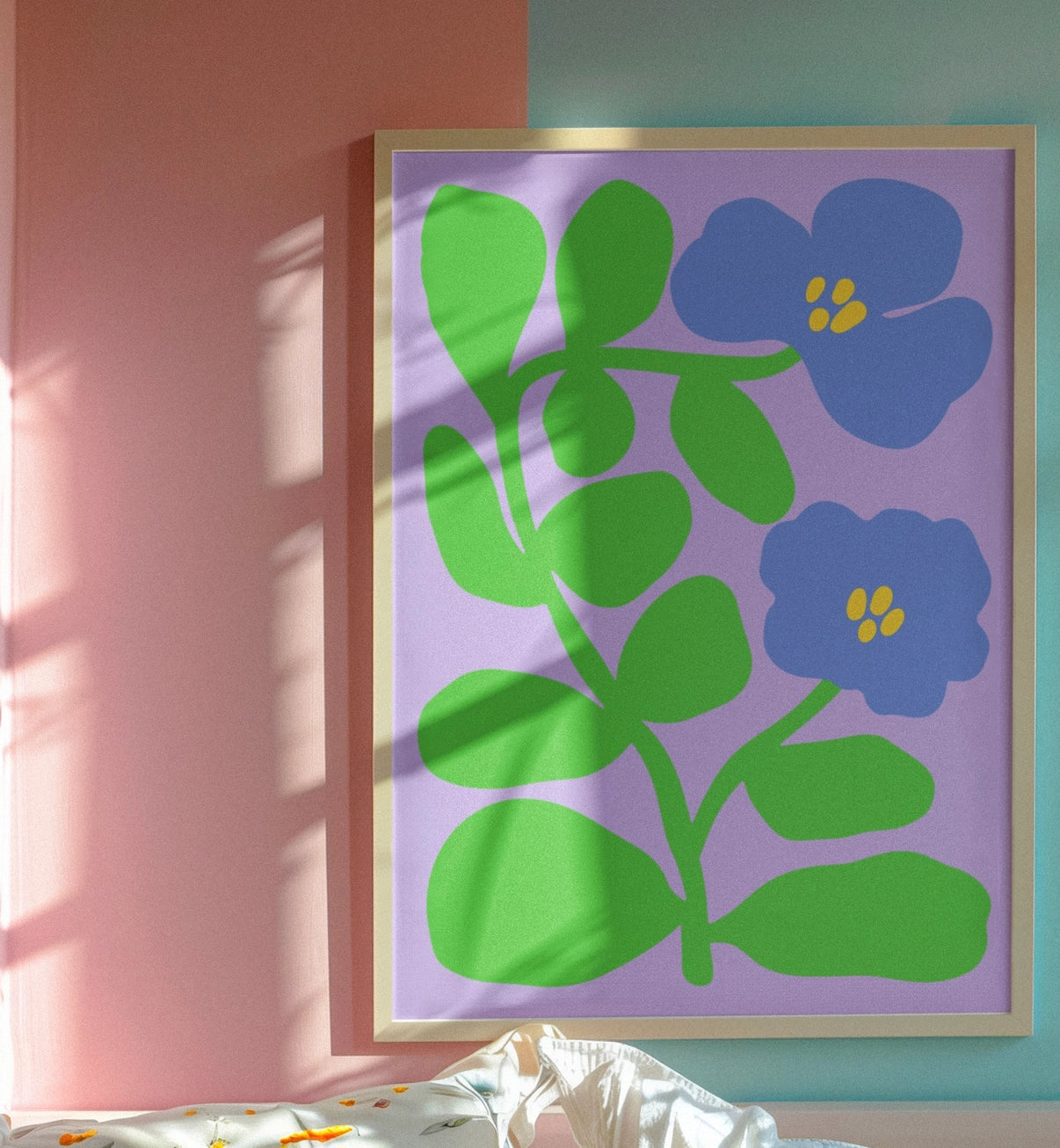 Colourful Flower Print - Lavender – Handmade Artwork by Blue Iris Designs Co - Kúbome