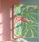 Colourful Flower Print - White