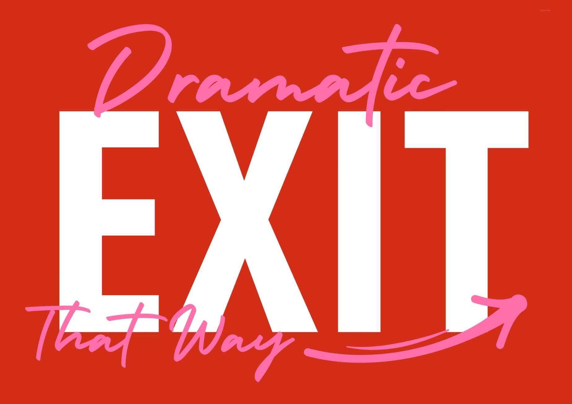 Dramatic Exit Print – Handmade Artwork by Blue Iris Designs Co - Kúbome
