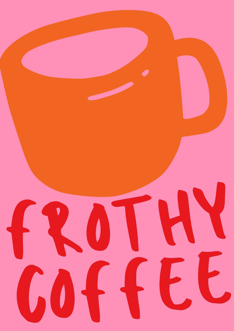 Frothy Coffee Print – Handmade Artwork by Blue Iris Designs Co - Kúbome