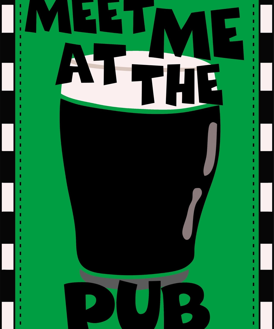 Meet Me At the Pub Print – Handmade Artwork by Blue Iris Designs Co - Kúbome