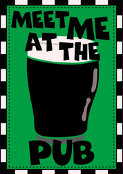 Meet Me At the Pub Print – Handmade Artwork by Blue Iris Designs Co - Kúbome