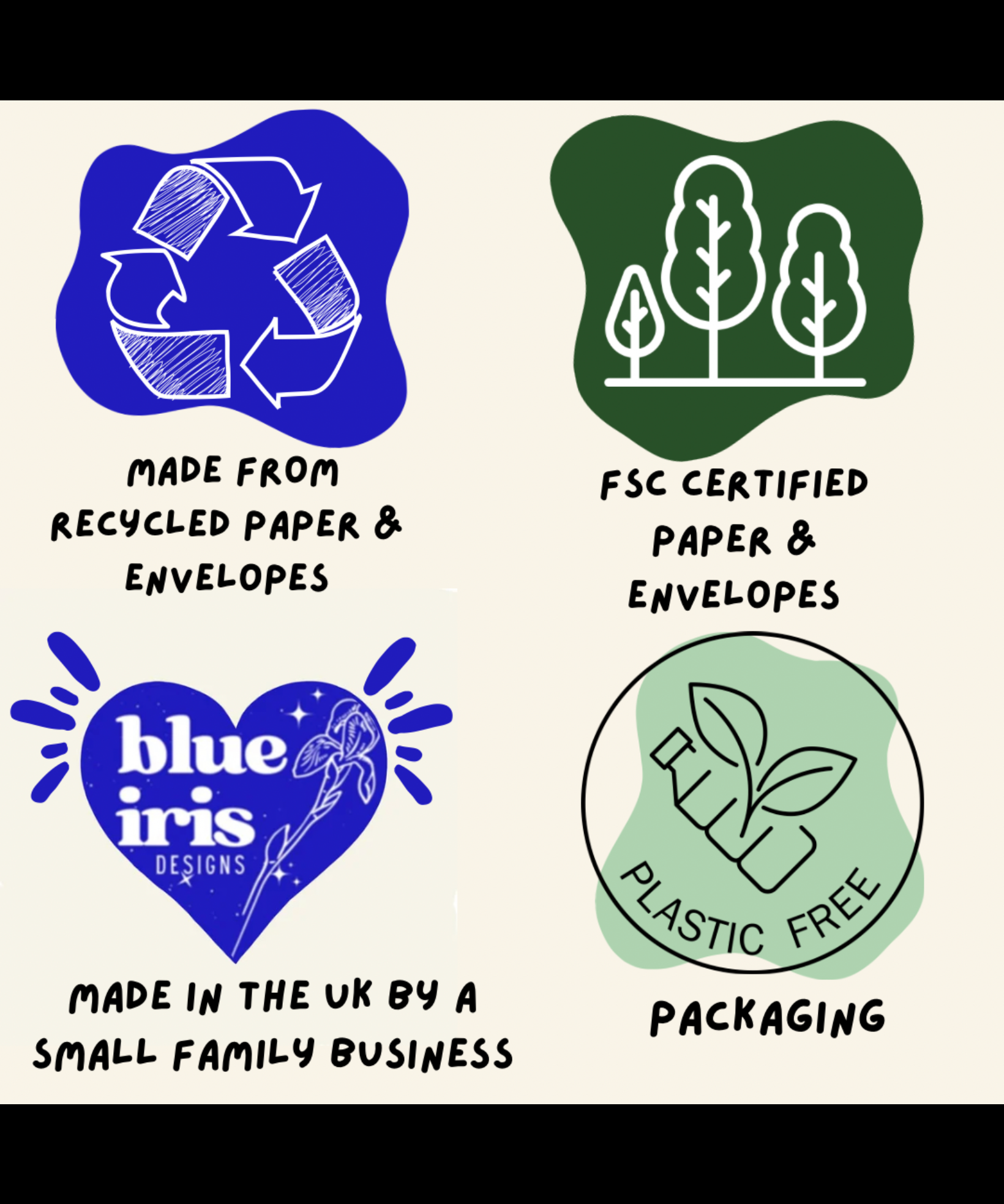 Thanks For Helping Me Grow 5x7 Card – Handmade Greeting Cards by Blue Iris Designs Co - Kúbome