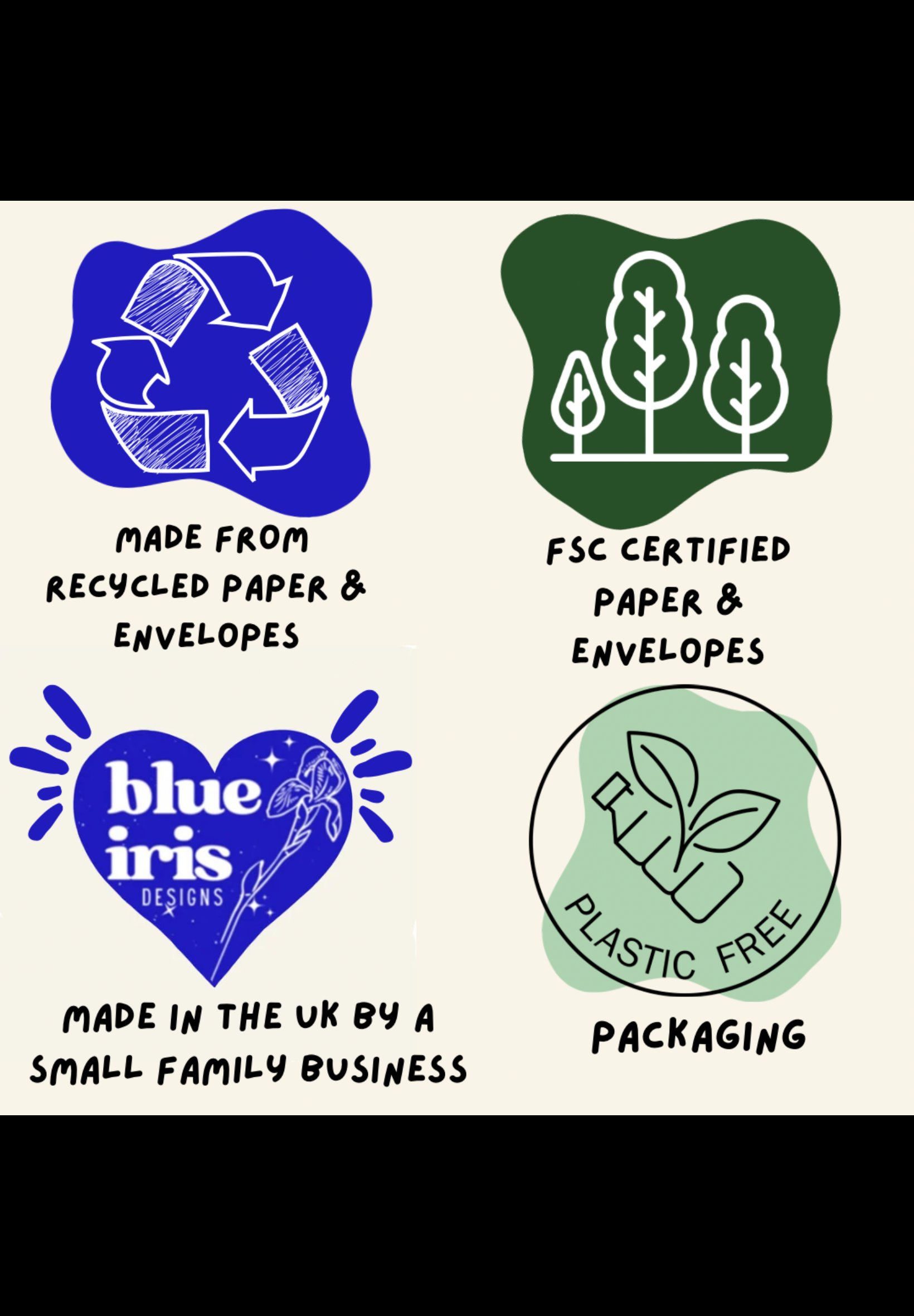 Thanks For Helping Me Grow 5x7 Card – Handmade Greeting Cards by Blue Iris Designs Co - Kúbome