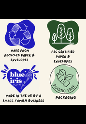 Thanks For Helping Me Grow 5x7 Card – Handmade Greeting Cards by Blue Iris Designs Co - Kúbome