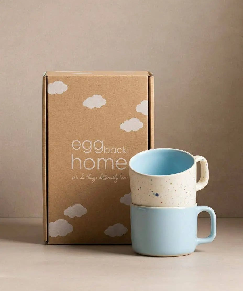 Out Stoneware Duo Set Mug 240ml – Handmade Mugs by Egg Back Home - Kúbome