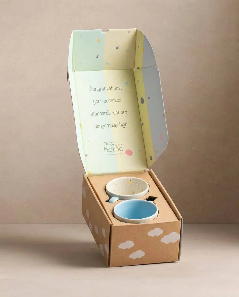 Breeze Party In/Out Stoneware Mug 240ml – Handmade Mugs by Egg Back Home - Kúbome
