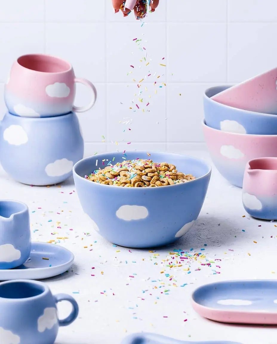 Cloud Cereal Bowl 16cm – Handmade Bowls by Egg Back Home - Kúbome