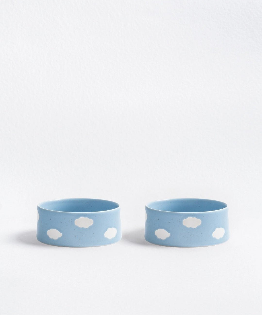 Cloud Pet Bowl 14cm - 2 Pieces Set – Handmade Pet Bowls by Egg Back Home - Kúbome