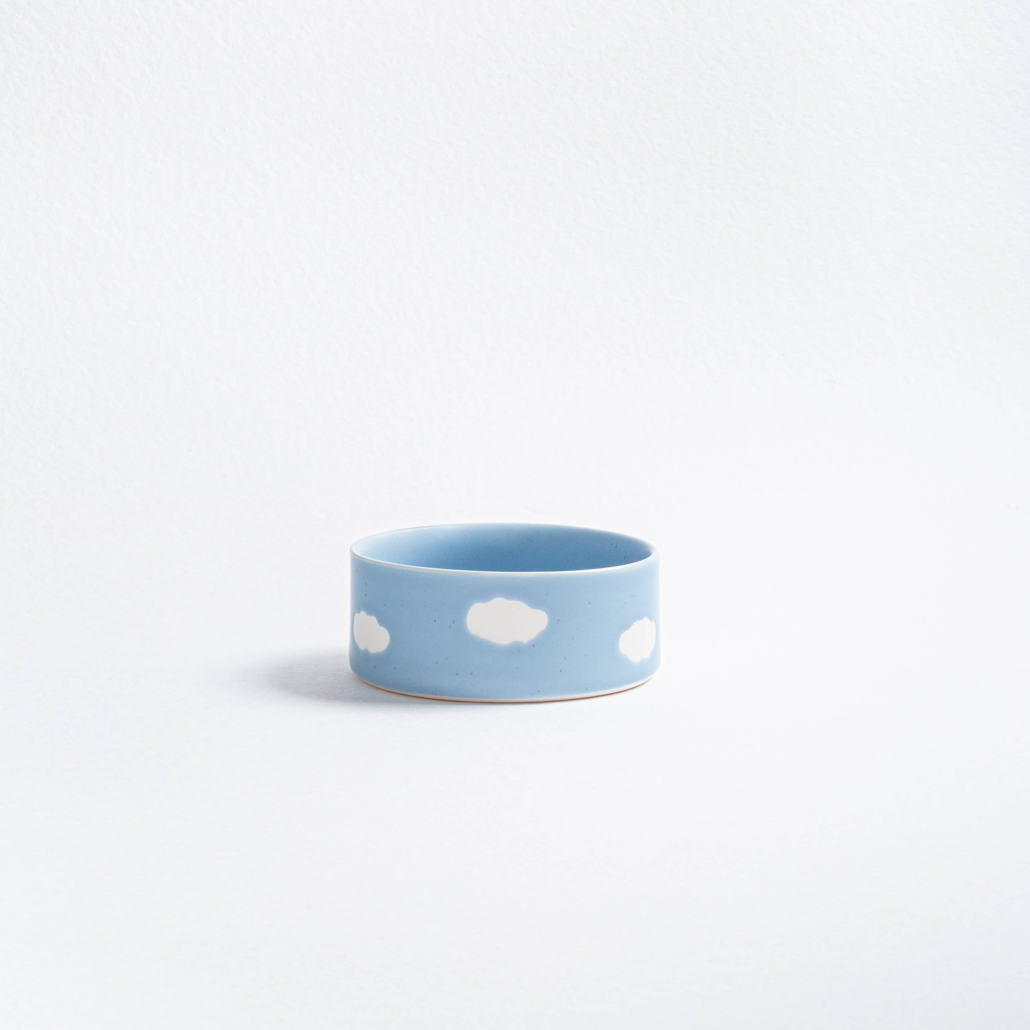 Cloud Pet Bowl 14cm - 2 Pieces Set – Handmade Pet Bowls by Egg Back Home - Kúbome