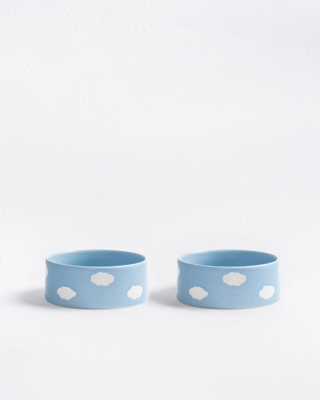 Cloud Pet Bowl 16.5cm 2 Pieces Set – Handmade Pet Bowl by Egg Back Home - Kúbome