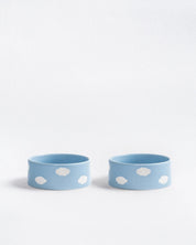 Cloud Pet Bowl 16.5cm 2 Pieces Set – Handmade Pet Bowl by Egg Back Home - Kúbome