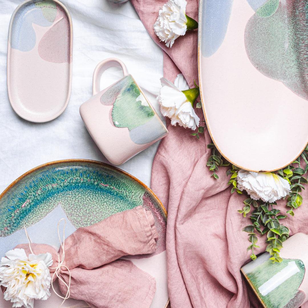 Douro Dinner Plates Set 12pcs – Handmade Dinner Set by Egg Back Home - Kúbome