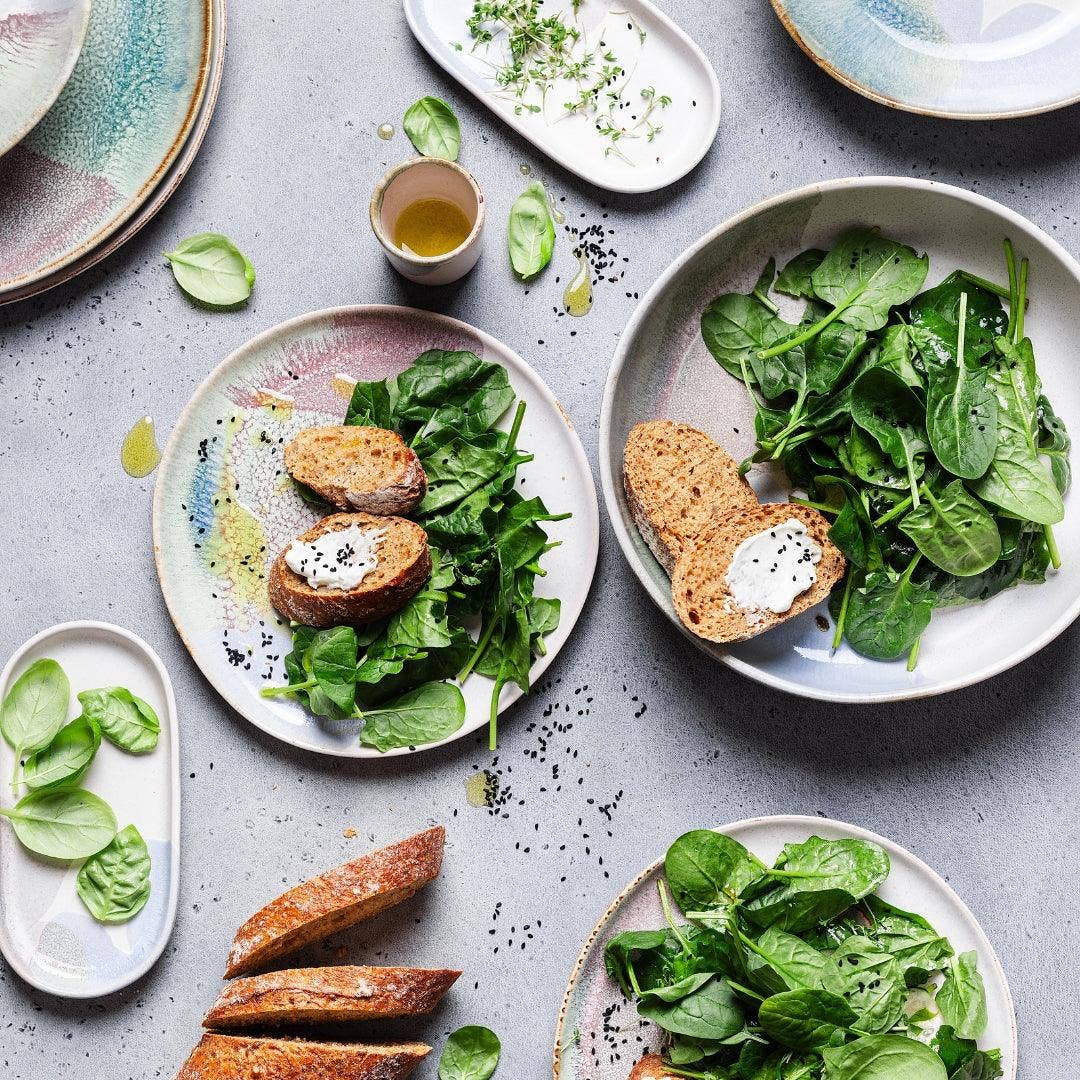 Douro Salad Plate 21cm – Handmade Salad Plate by Egg Back Home - Kúbome