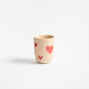 *Limited Edition* Cosy Hearts Stoneware Medium Cup 220ml – Handmade Cups by Egg Back Home - Kúbome