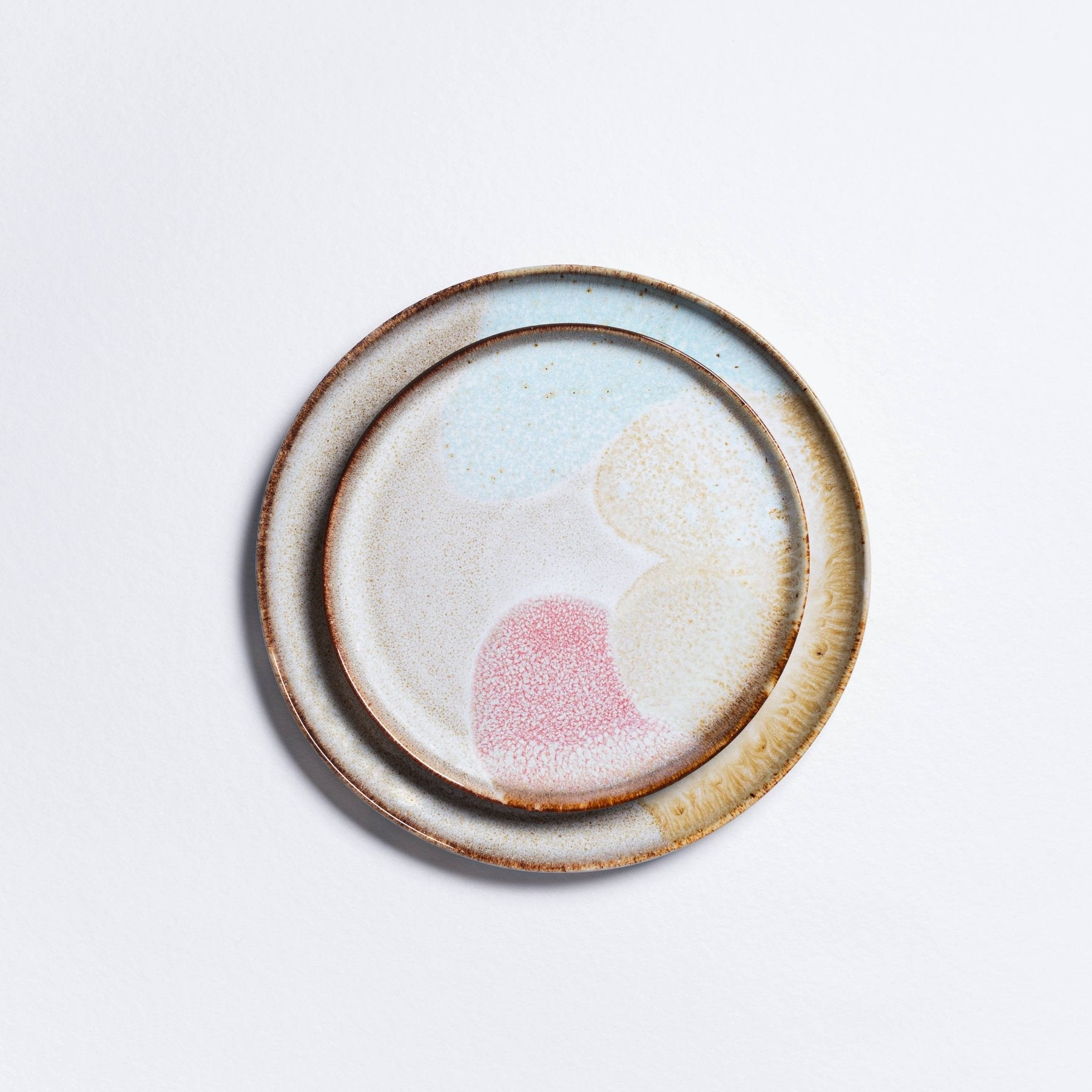 Melting Ice Cream Dinner Plate Set 12pcs – Handmade Dishes by Egg Back Home - Kúbome