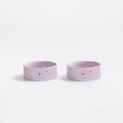 Party Pet Bowl 14cm Set of 2 - Lilac – Handmade Pet Bowls by Egg Back Home - Kúbome